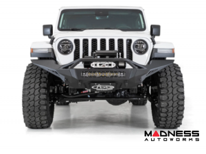 Jeep Gladiator Licence Plate Bracket - Front - Addictive Desert Designs - Stealth Fighter - Hammer Black - `07-`23